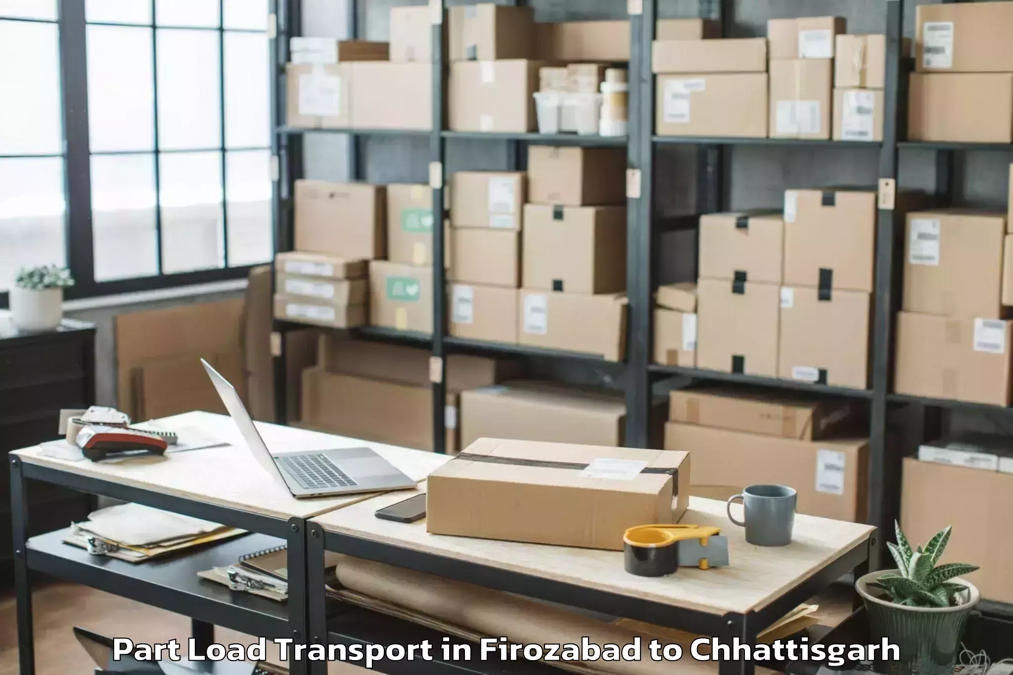 Hassle-Free Firozabad to Gharghoda Part Load Transport